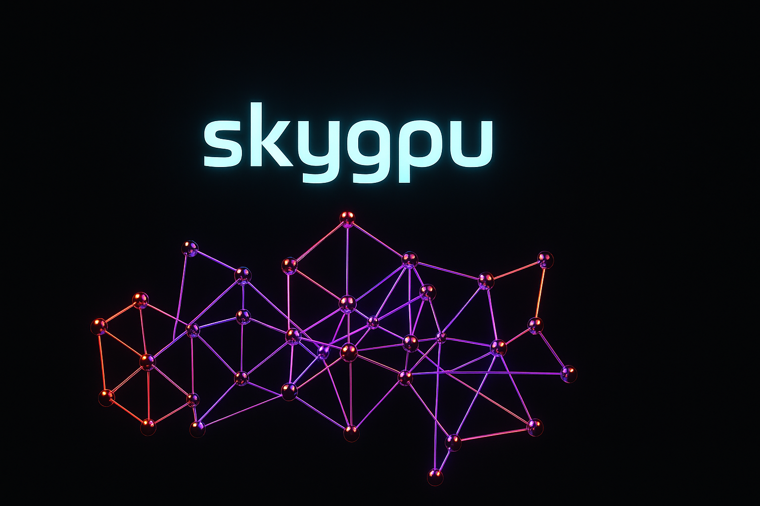 skygpu wordmark above a glowing network lattice.